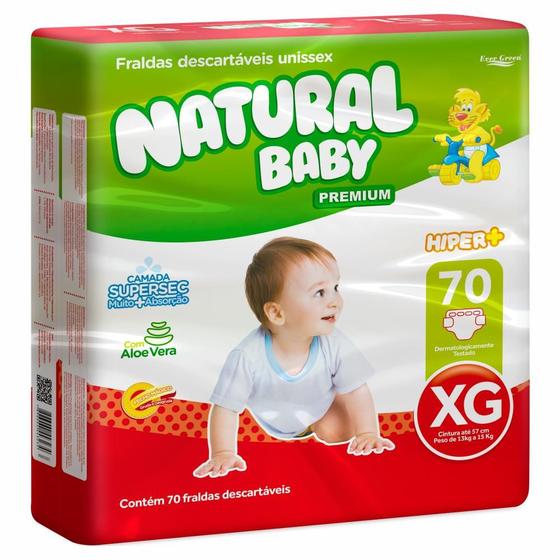 Imagem de Natural baby premium hiper + xg 70 un.