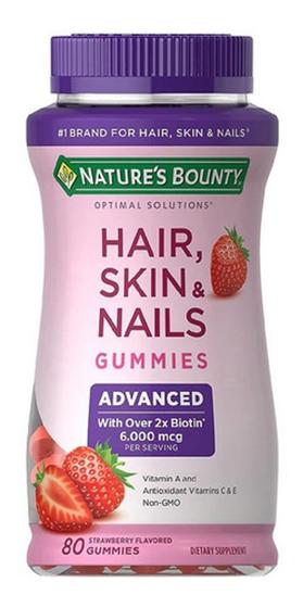 Nature's Bounty Hair Skin & Nails Advanced (Cabelo, Pele e Unhas) com biotin 6000mcg - 80 gomas Menor preço em Nature's Bounty Hair Skin & Nails Advanced (Cabelo, Pele e Unhas) com biotin 6000mcg - 80 gomas