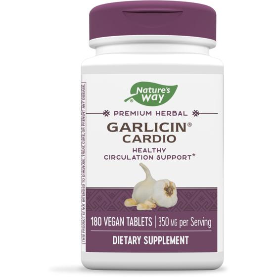 Imagem de Nature's Way Premium Herbal Garlicin Cardio, 350 mg por porção, 180 Contagem