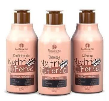 Imagem de Natureza Cosméticos Nutriforce Kit Shampoo Cond e Máscara