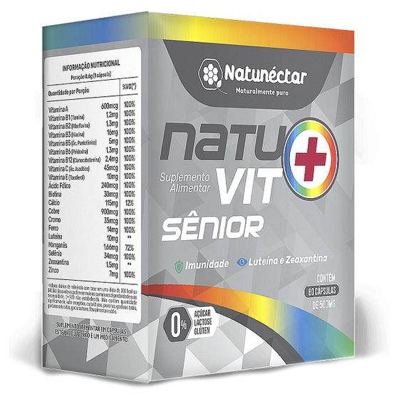 Imagem de Natuvit Sênior Natunéctar Multivitamínico Suplemento Alimentar Original Vitamina 60 Capsulas