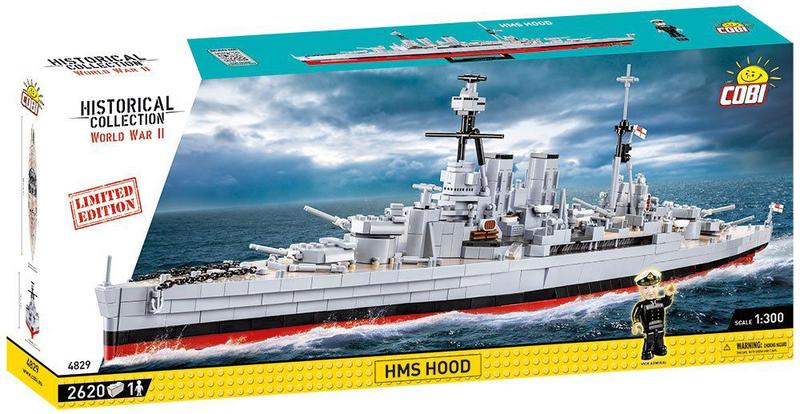 Imagem de Navio de Guerra Britânico HMS Hood - 1/300 Blocos de Montar 2613 Peças - World War II - COBI