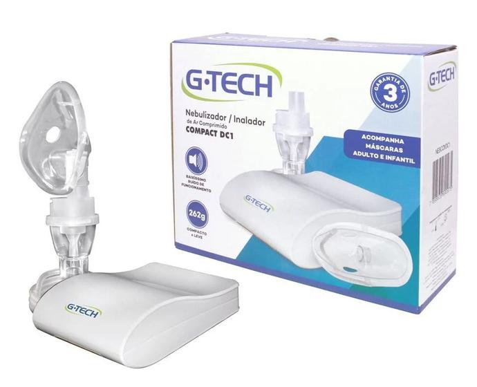 Imagem de Nebulizador Compressor G-tech Compact Dc1 Branco 100v/240v