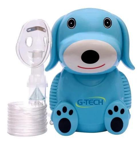 Imagem de Nebulizador e Inalador Compressor Infantil Portátil Nebdog Azul G-Tech Bivolt