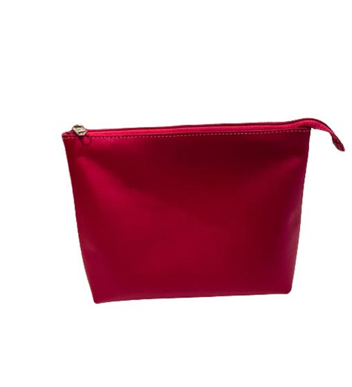 Imagem de Necessaire bolsa feminina em couro rosa pink
