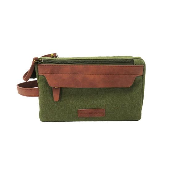 Imagem de Necessaire Canvas Verde e Marrom