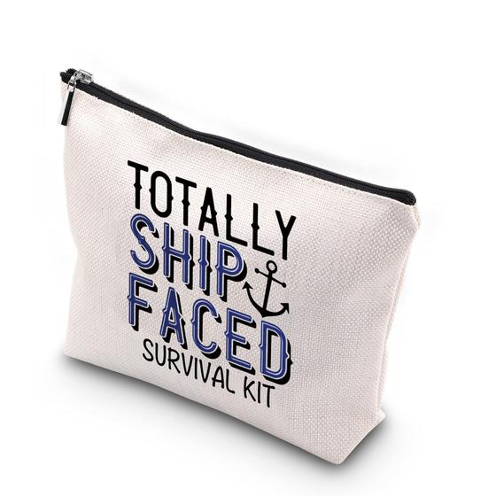 Imagem de Necessaire de Maquiagem WCGXKO - Viagem, Cruzeiro, Despedida de Solteira - "Totally Ship Faced"