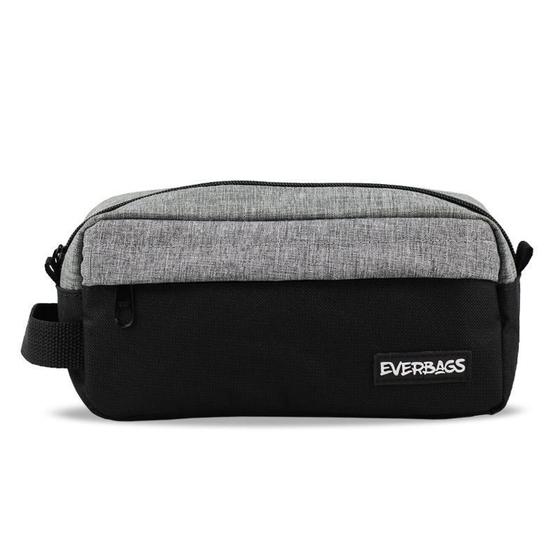 Necessaire Estojo Escolar Organizador Feminina Masculina Preto Cinza Menor preço em Necessaire Estojo Escolar Organizador Feminina Masculina Preto Cinza