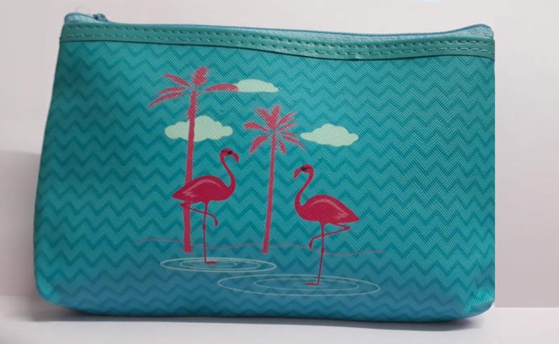 Imagem de Nécessaire Estojo Retangular Flamingo 20,5X 12,5CM