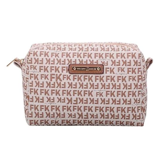 Imagem de Necessaire Feminina Fellipe Krein Fk659 Monograma Luxo