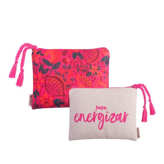 Imagem de Necessaire Loccitane Para Energizar Rosa Presente Mulher Feminina bolsa de Viagem Organizadora