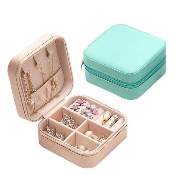 Imagem de Necessaire Mini Porta Joias Portatil Estojo Com Ziper