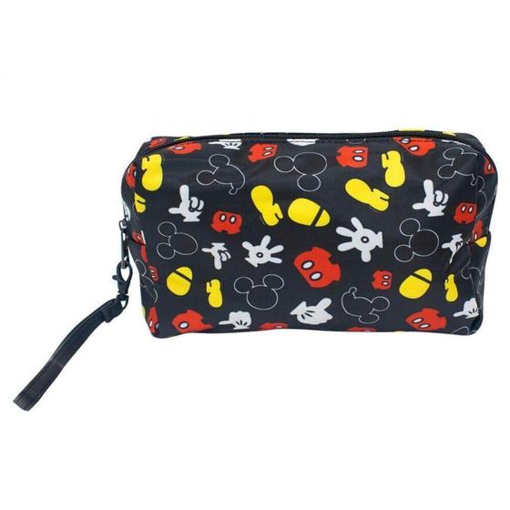 Imagem de Necessaire Preto Partes Corpo Mickey 13x21x28cm - Mickey  Minnie