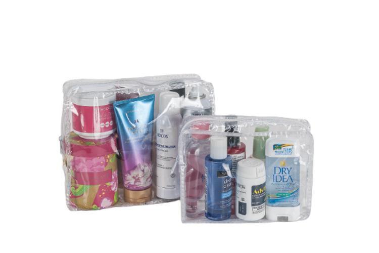 Imagem de Necessaire Pvc Transparente Tamanho M - Kit Com 10 Unidades