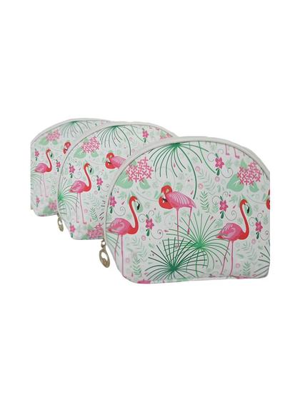 Imagem de Necessaire Qualis 3 Tamanhos Estampa Flamingo Ns051