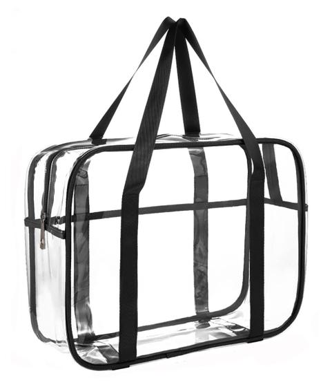 Imagem de Necessaire Transparente ONEGenug - Grande, Impermeável e Espessa para Maquiagem, Cosméticos e Fraldas