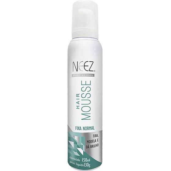 Neez Hair Mousse Spray Fixa Normal Modelador E Brilho 150ml 