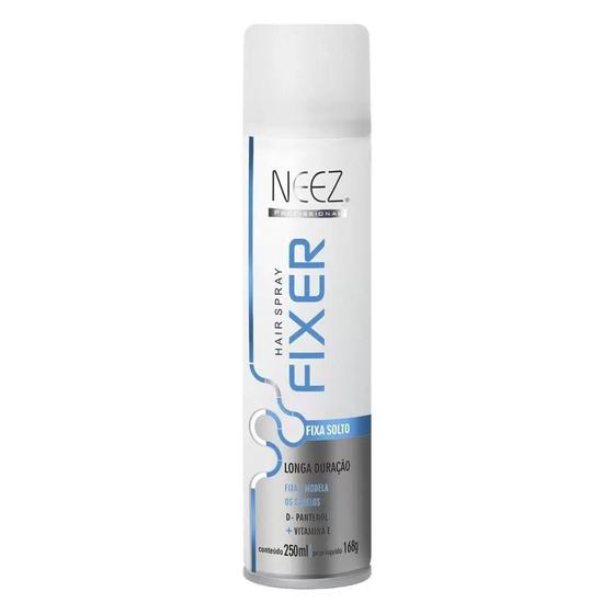 Neez Profissional Hair Spray Fixer Normal Fixa Solto 250ml Modelador