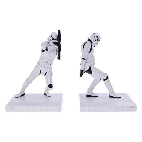 Imagem de Nemesis agora oficialmente licenciado As estatuetas originais do Stormtrooper Bookend, 18,5 cm, branco