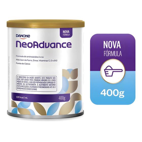 Imagem de Neo Advance Fórmula Em Pó Sem Sabor kit 4 Latas 400gr Envio Imediato