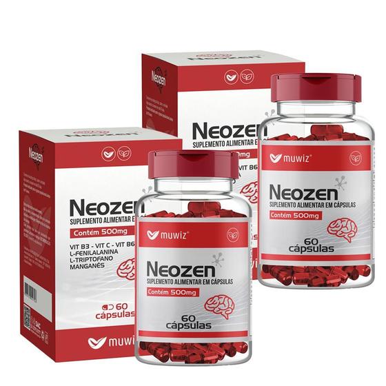 Imagem de Neozen Suplemento Alimentar 500Mg 60 Cápsulas Muwiz 2 Potes