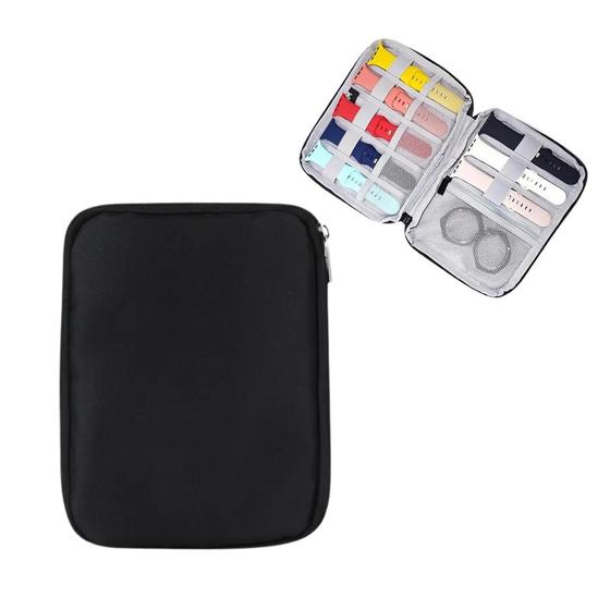 Imagem de NERDCASE, Bolsa de Armazenamento para Pulseiras de SmartWatch, Preto 