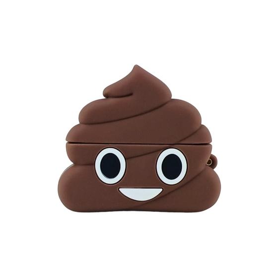 Imagem de NERDCASE, Capa Emoji Cocô, Silicone, Compatível com AirPods 3