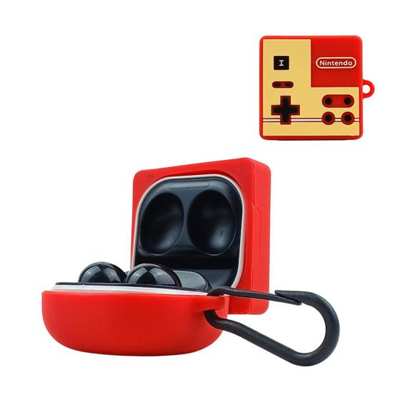 Imagem de NERDCASE, Case, Capa, Capinha Video Game Retrô, Silicone, Compatível Galaxy Buds 2/Pro/FE/Live, Vermelho