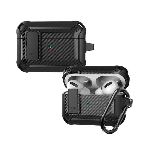 Imagem de NERDCASE, Case Resistente Shockproof, Silicone Preto, Compatível com AirPods Pro