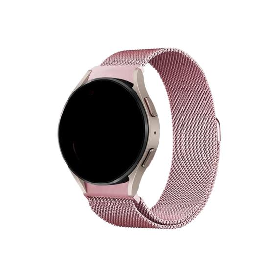 Imagem de NERDCASE, Pulseira de Metal Magnética, Compatível com Samsung Galaxy Watch 20mm, Rosa
