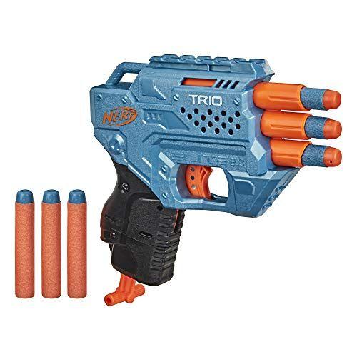 Imagem de NERF Elite 2.0 Trio SD-3 Blaster - Inclui 6 Dardos Oficiais - 3-Barrel Blasting - Trilho Tático para Personalização de Capacidade