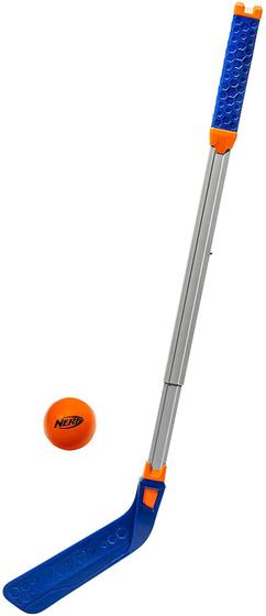 Imagem de NERF FLEXPLAY Kids Hockey Stick and Ball Set - Indoor &amp Outdoor Street Hockey Set - Ajustável Height Stick - Street Hockey Ball Incluído