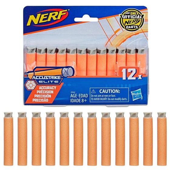 Imagem de Nerf Refil Dardo Original Accustrike Elite 12 Dardos Laranja