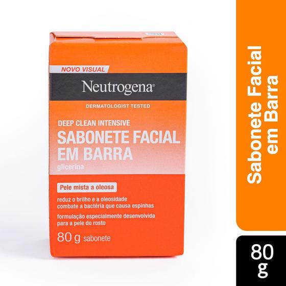 Imagem de Neutrogena Deep Clean Sabonete Em Barra Facial 80g