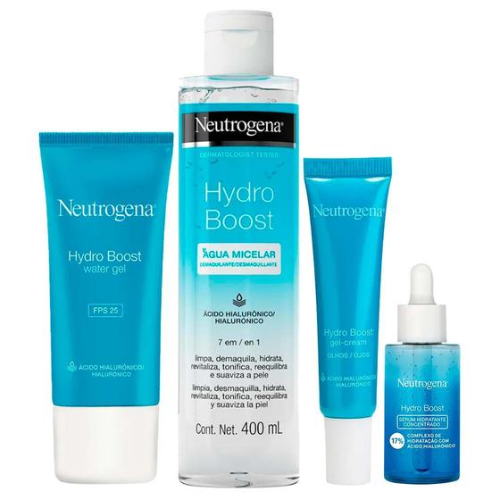 Neutrogena Hydro Boost Kit Gel Creme para Olhos + Hidratante Facial