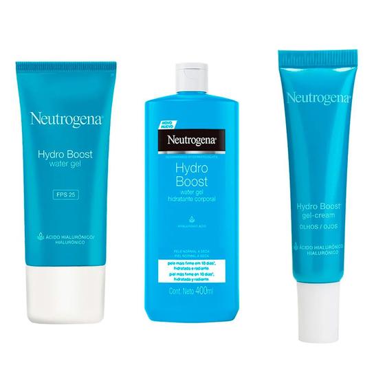 Imagem de Neutrogena Hydro boost Kit  Hidratante Facial + Hidratante Corporal + Hidratante para olhos