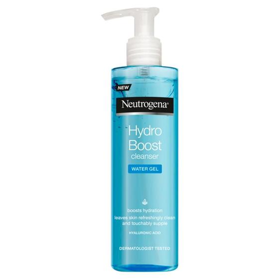 Imagem de Neutrogena Hydro Boost Leve Hidratante Gel de Limpeza Facial, Lavagem Facial Suave & Removedor de Maquiagem com Ácido Hialurônico, Hipoalergênico & Não Comedogênico, 6 oz