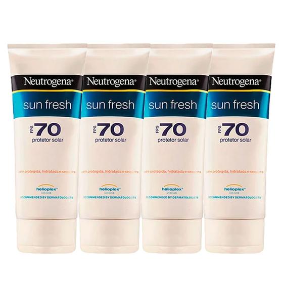 Imagem de Neutrogena Kit - Protetor Solar Fps70 Neutrogena Sun Fresh X4