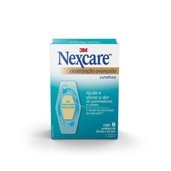 Imagem de Nexcare 3m curativo cicatrizacao avancada 6un 26mm x 57mm