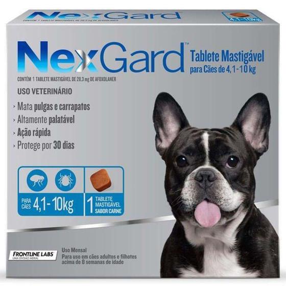 Imagem de NexGard 28,3 mg - Cães de 4,1 a 10 Kg cx com 1 tablete - Boehringer Ingelheim