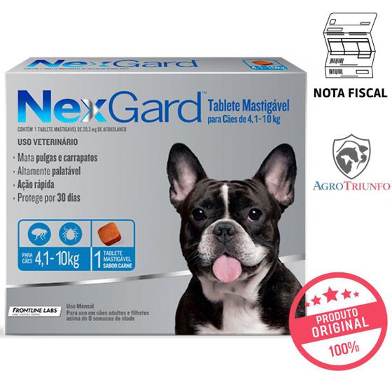 Imagem de Nexgard 4,1 a 10 kg - 3 comprimidos