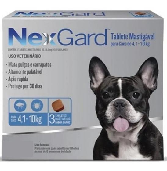 Imagem de Nexgard Antipulgas E Carrapatos Cães 4,1 A 10kg C/3 Comp.