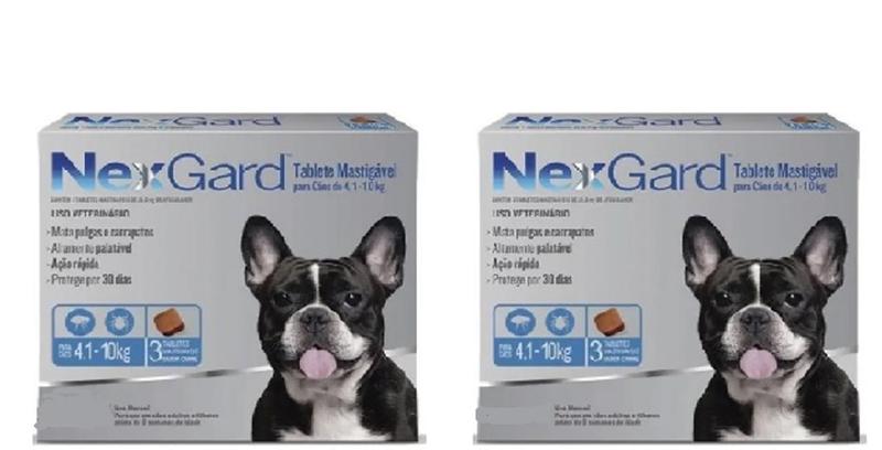 Imagem de Nexgard Antipulgas E Carrapatos Cães 4,1 A 10kg C/ 6 Comp.