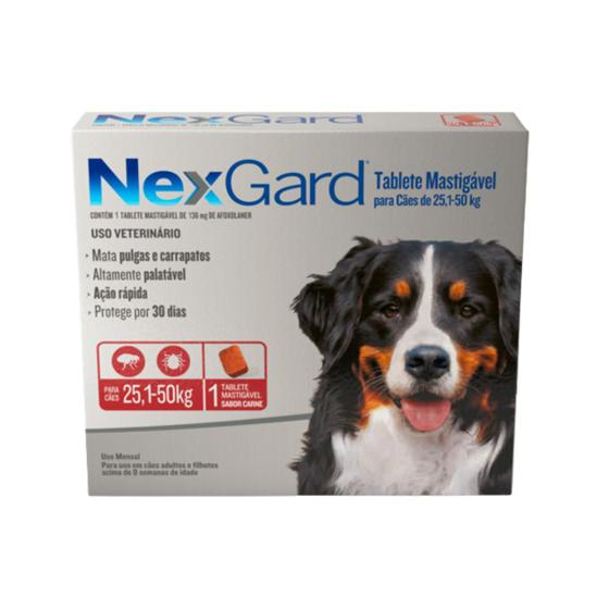 NexGard Antipulgas e Carrapatos para Cães de 25,1 a 50kg é boa?