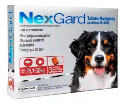 Imagem de Nexgard Para Cães De 25 Á 50 Kg 3 Cp Antipulgas E Carrapatos