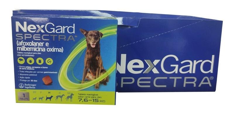 Imagem de Nexgard Spectra 7,6 A 15kg Anti-pulga Carrapato Sarna Verme