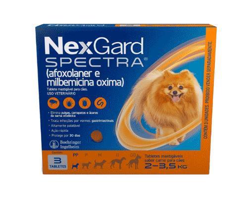 Imagem de NexGard Spectra Antipulgas Cães 2kg a 3,5kg 3 Comprimidos