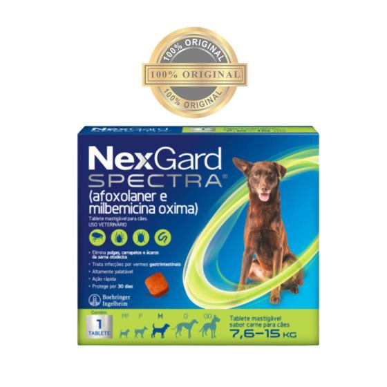 Imagem de NexGard Spectra Antipulgas e Carrapatos Cães de 7,6 a 15 kg
