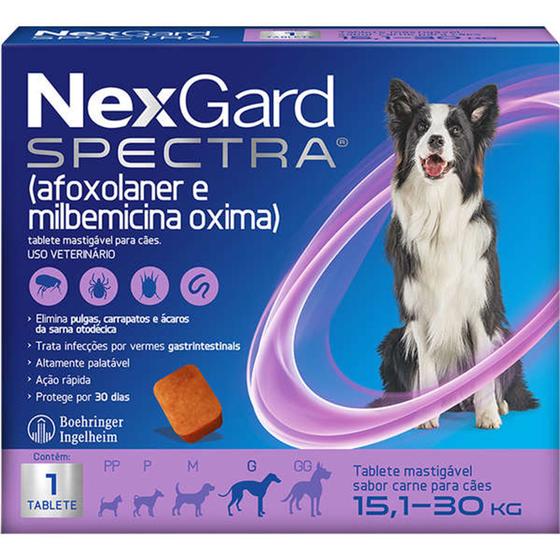 Imagem de NexGard Spectra Antipulgas e Carrapatos Para Cães de 15,1 a 30kg
