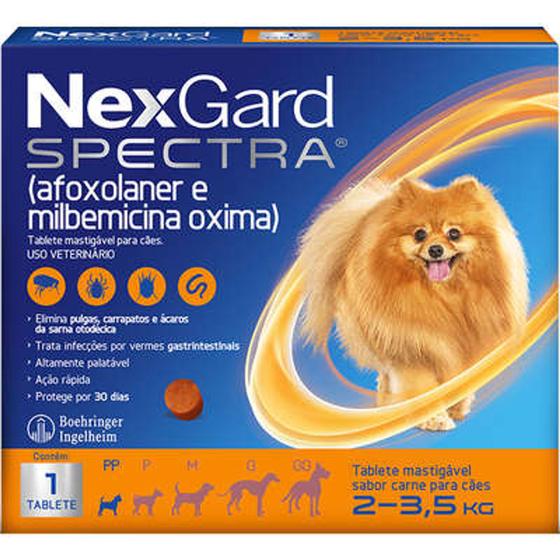 NexGard Spectra Antipulgas e Carrapatos Para Cães de 2 a 3,5kg Menor preço em NexGard Spectra Antipulgas e Carrapatos Para Cães de 2 a 3,5kg